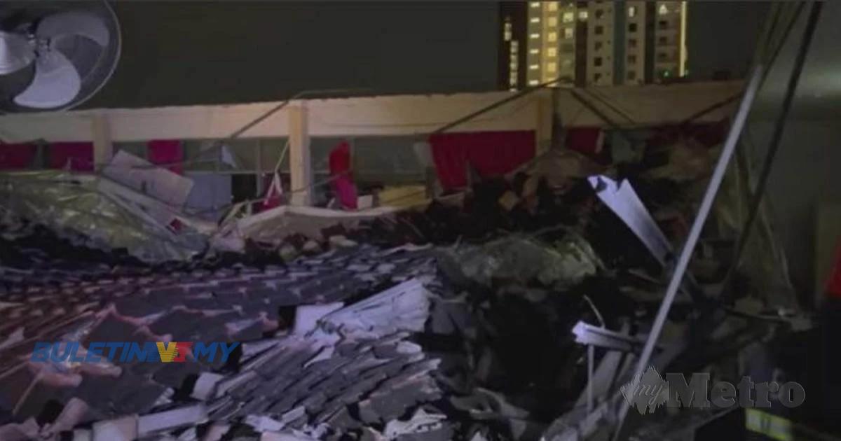 [VIDEO] Tiga mangsa bumbung asrama runtuh kini stabil