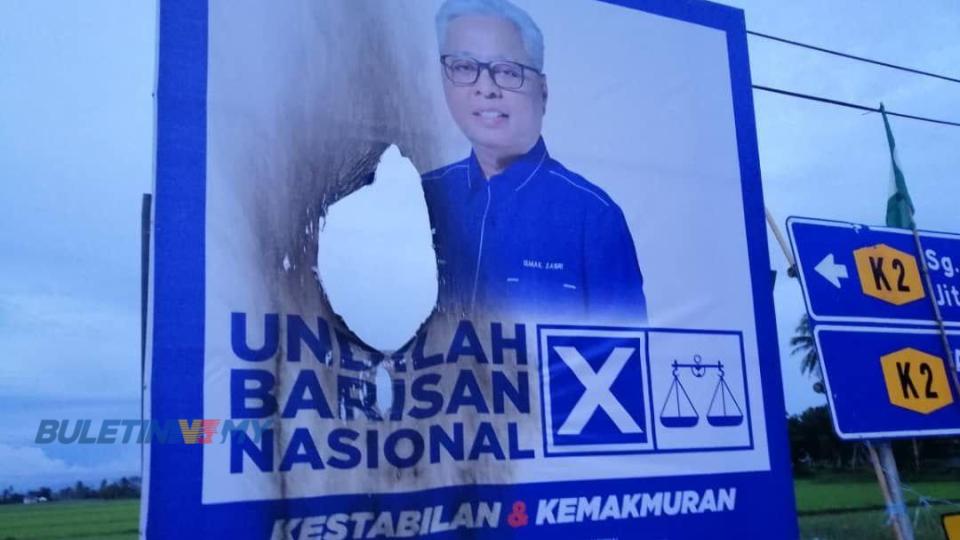 PRU-15: Khianat : Poster PM di Kuala Kedah pula dibakar