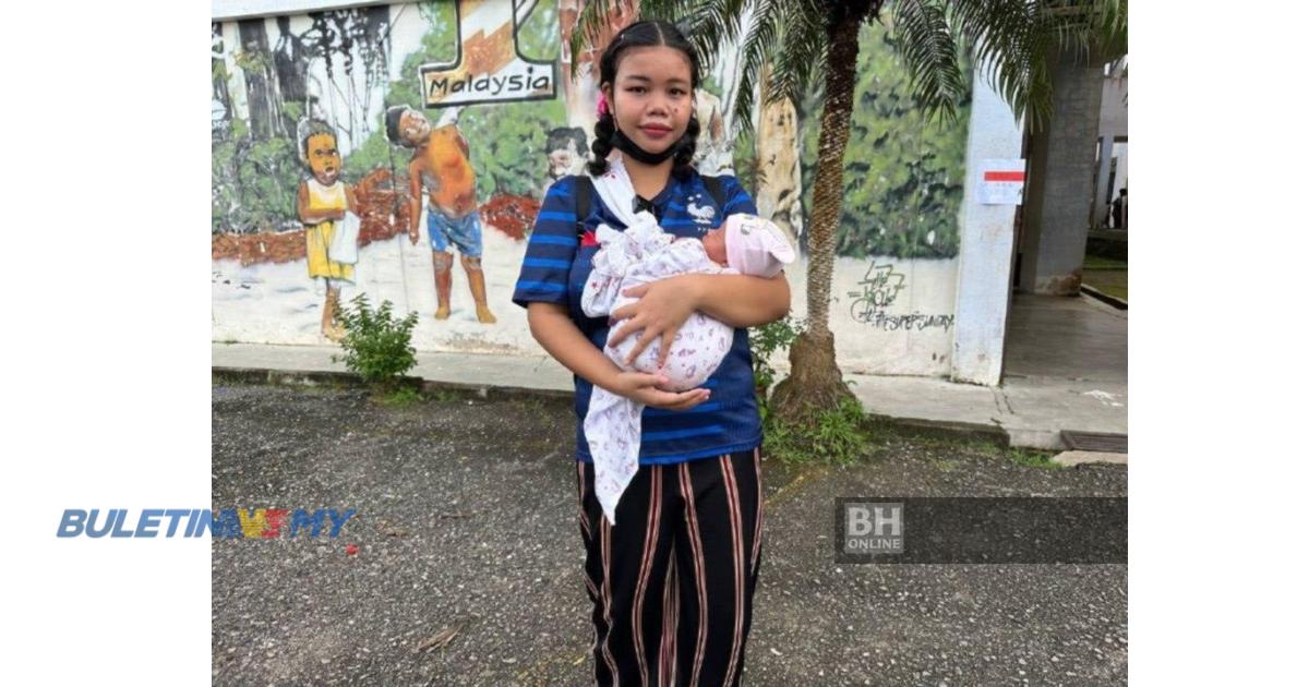 PRU-15: Ibu muda kendong bayi berusia tiga hari keluar mengundi