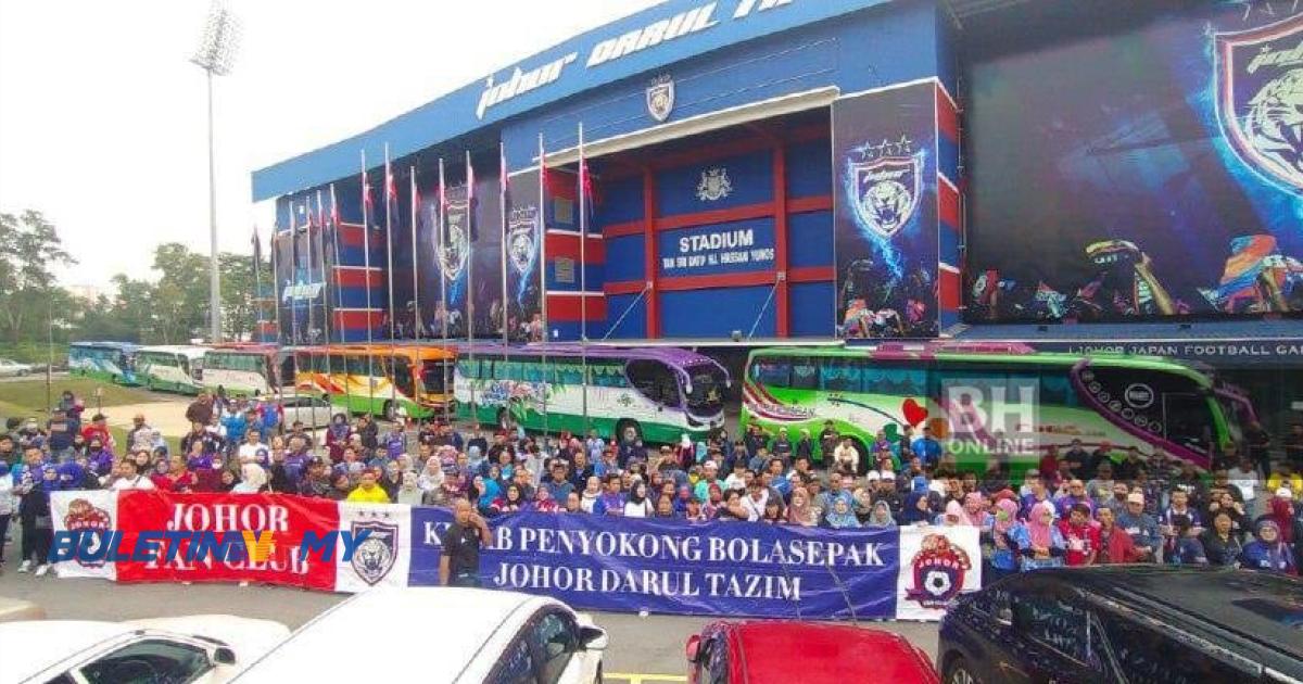 [VIDEO] Final Piala Malaysia: 100 bas bawa penyokong JDT turun KL