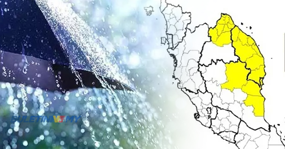 Hujan berterusan tahap buruk dijangka di Kelantan, Terengganu hingga Sabtu