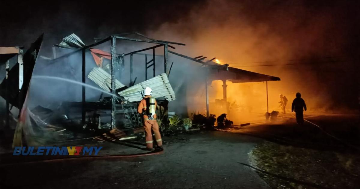 Rumah hangus, 3 beranak tinggal sehelai sepinggang