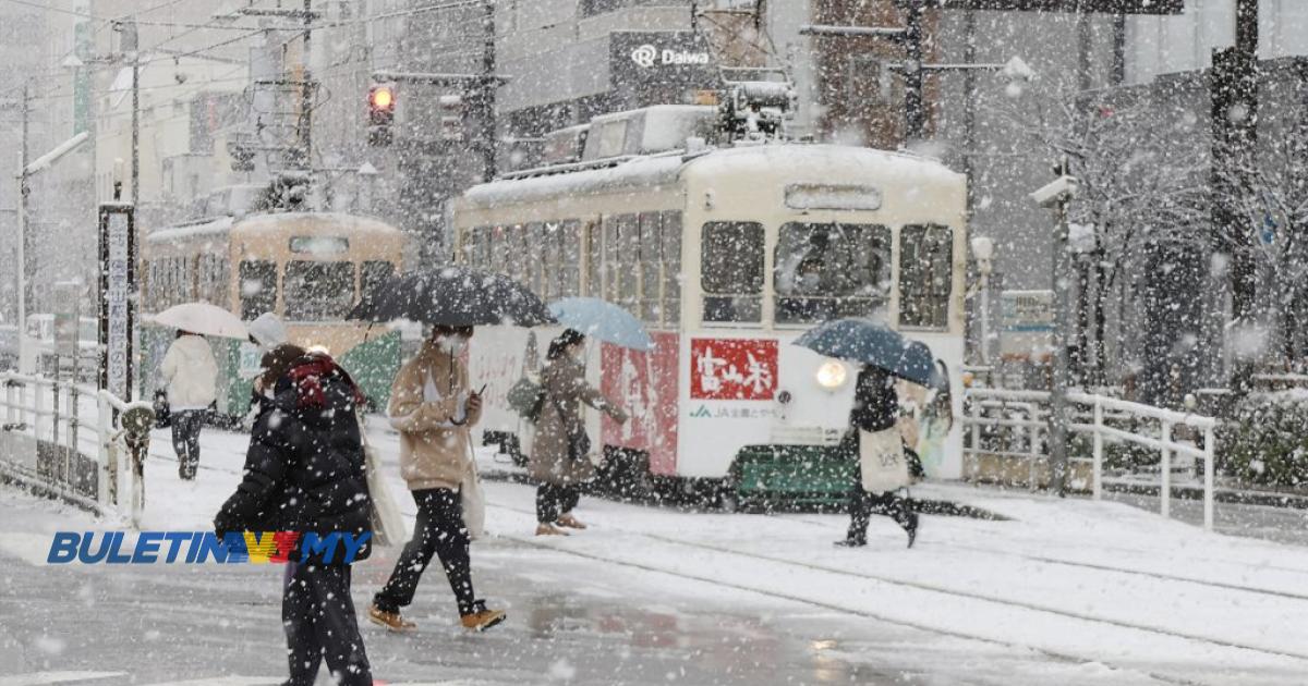 Sistem pengangkutan di Jepun terganggu ekoran salji lebat, angin kencang