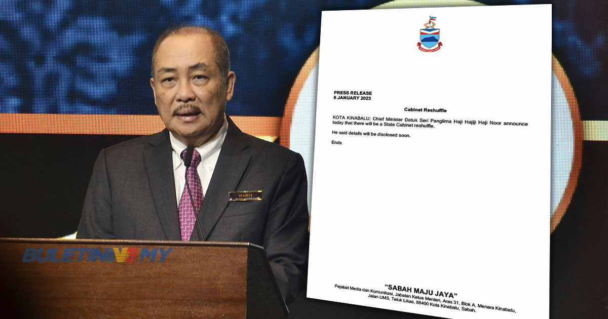 Rombakan Kabinet Kerajaan Negeri Sabah akan diumum tidak lama lagi – Hajiji