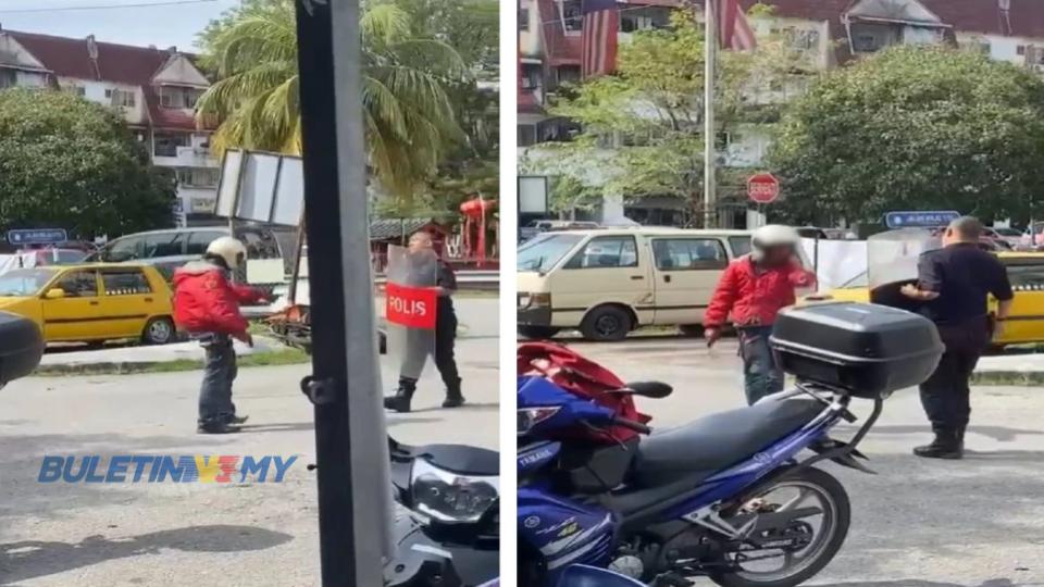 [VIDEO] Tukang gunting rambut mengamuk ditahan polis