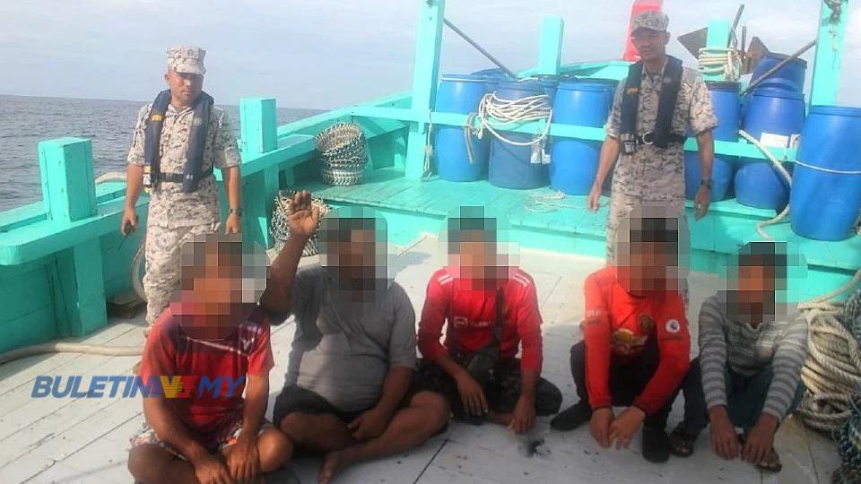 Lima warga asing kendali bot tempatan ditahan di Pulau Kendi