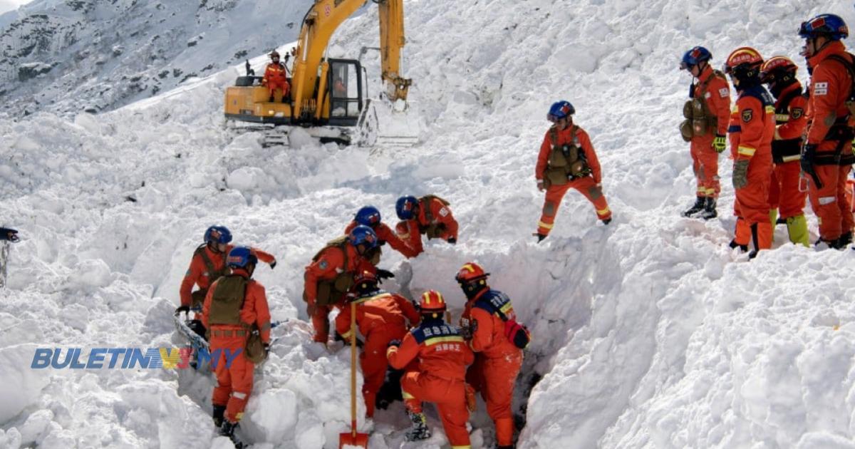 Angka kematian runtuhan salji Tibet meningkat kepada 28