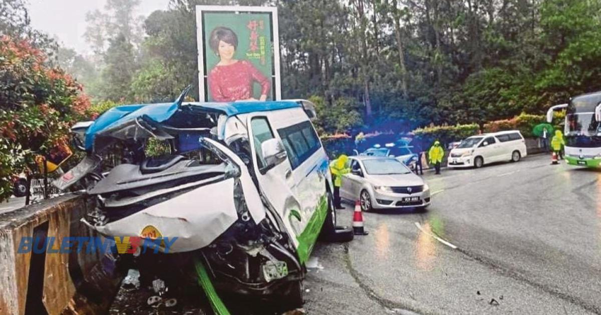 Enam penumpang van persiaran terselamat nahas di Genting Highlands, kini kritikal