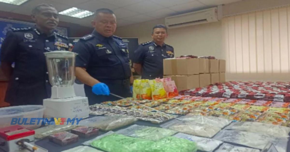 Polis tahan dua lelaki, rampas dadah bernilai RM3.22 juta