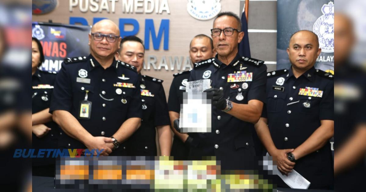 [VIDEO] Polis Sarawak rampas dadah syabu bernilai RM1.2 juta