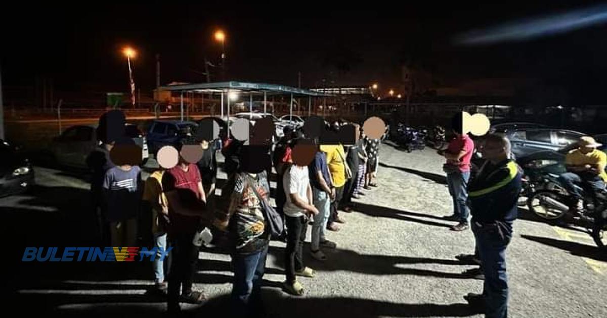 37 mat rempit ditahan di Tanjong Karang