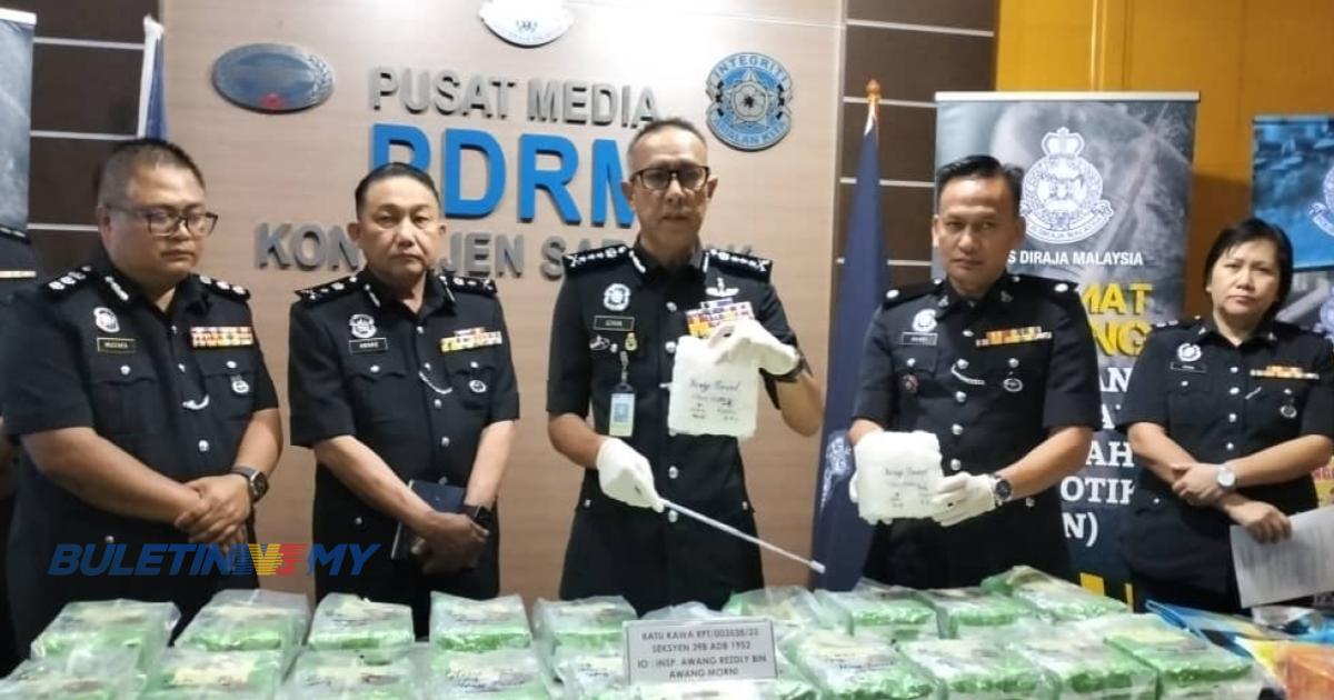 Polis Sarawak Rampas Dadah Syabu Bernilai RM1.8 Juta | BULETIN TV3 Malaysia