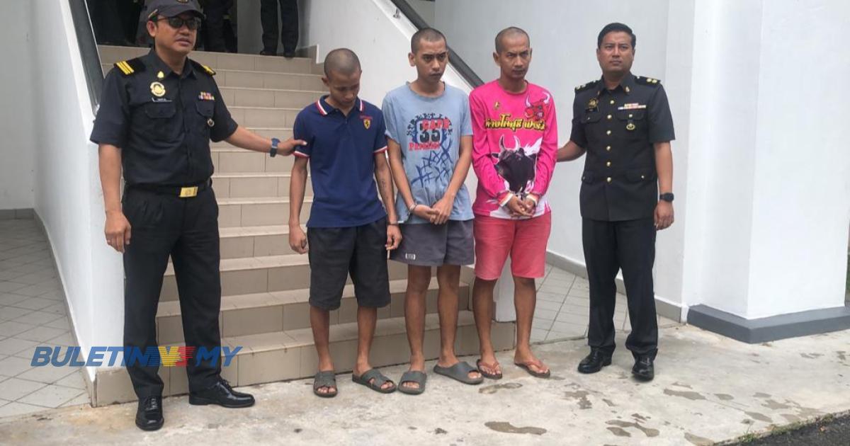 Tiga lelaki Thailand didenda akibat seludup diesel
