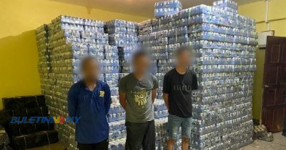 3 lelaki ditahan, gagal seludup minuman keras RM900,000