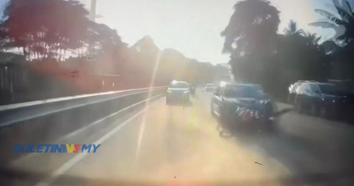 [VIDEO] Polis buka kertas siasatan, kereta rempuh motosikal di Johor Bahru