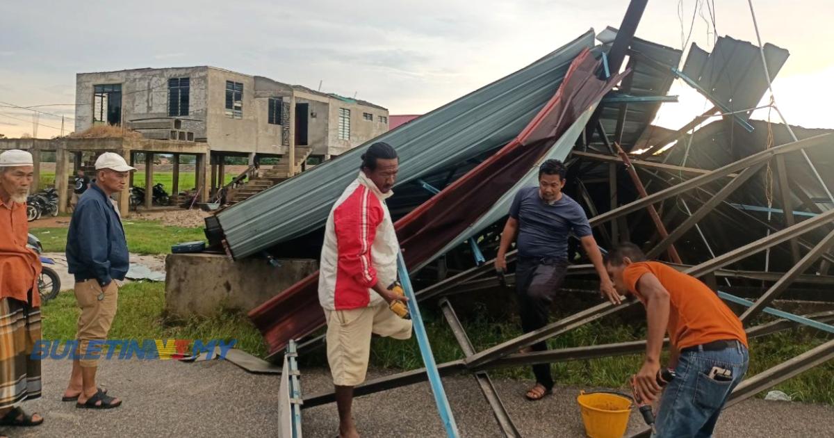 Bumbung rumah diterbangkan ribut, kerugian cecah RM30,000