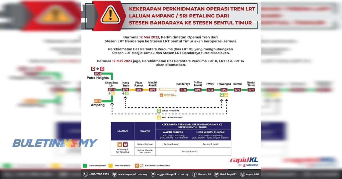 [VIDEO] Perkhidmatan tren di enam stesen LRT dibuka semula esok