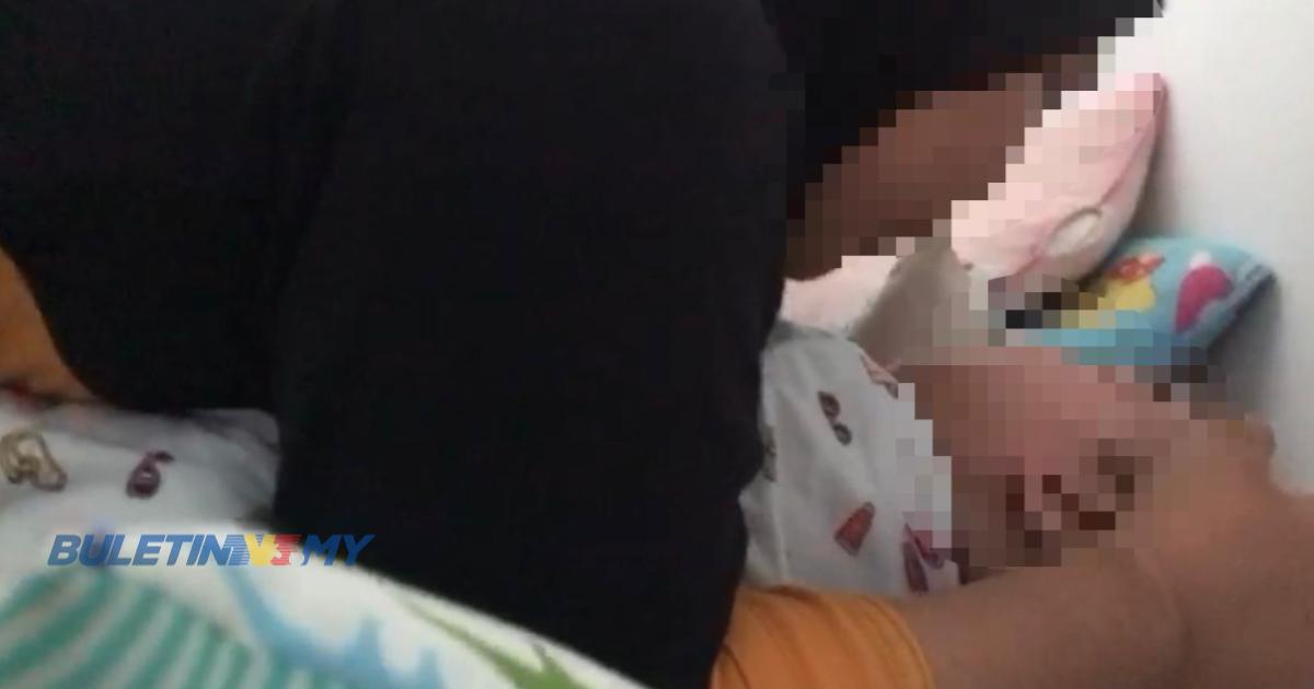 [VIDEO] Polis buru wanita tekap muka, goncang bayi di taska