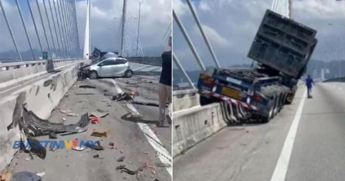 [VIDEO] Jambatan kedua Pulau Pinang sesak teruk akibat kemalangan