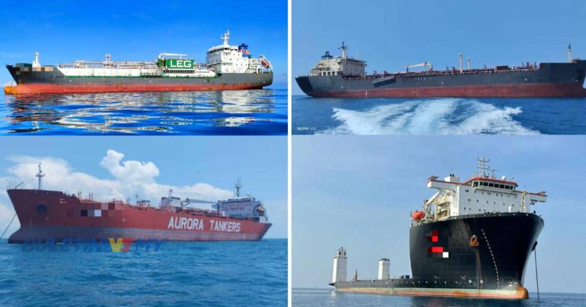 Empat kapal dagang asing ditahan, bersauh secara haram