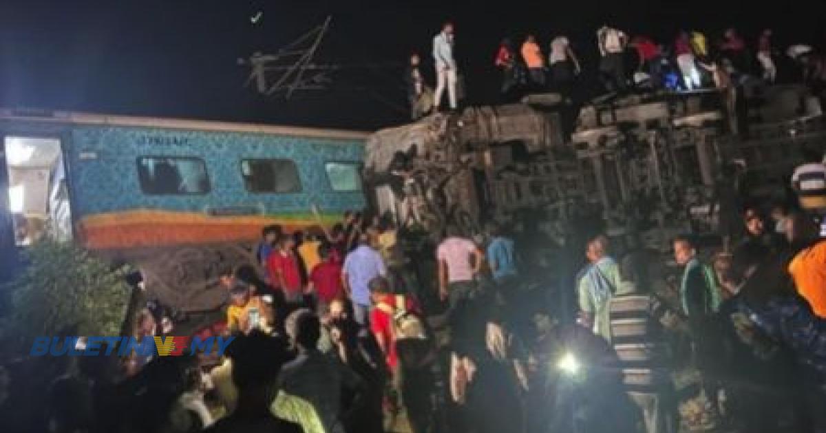 [VIDEO] 50 maut, 300 cedera kereta api bertembung di India