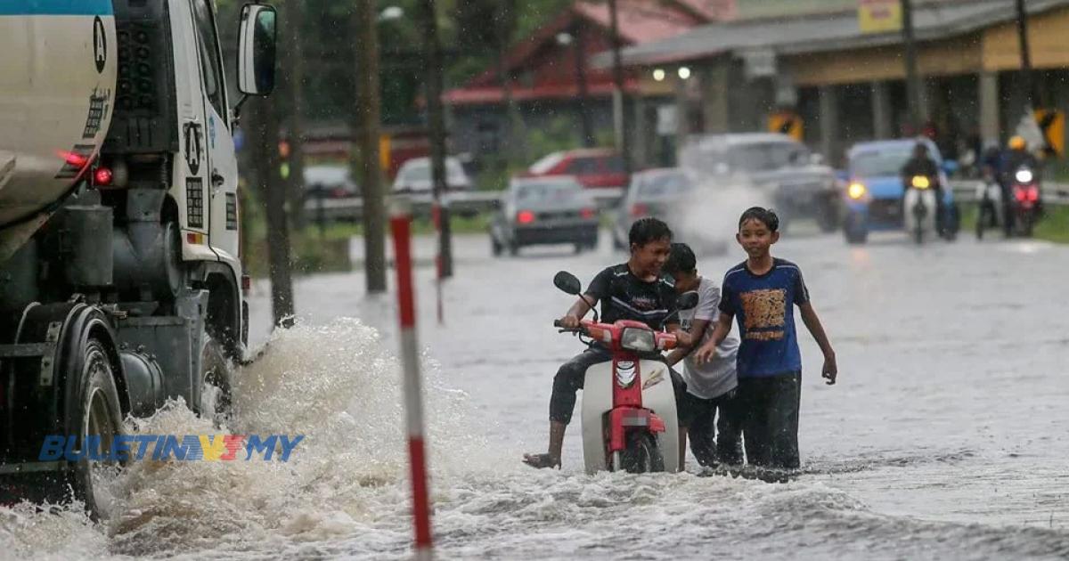 Amaran banjir kilat di Kluang, Kota Tinggi, Pontian, awal pagi esok