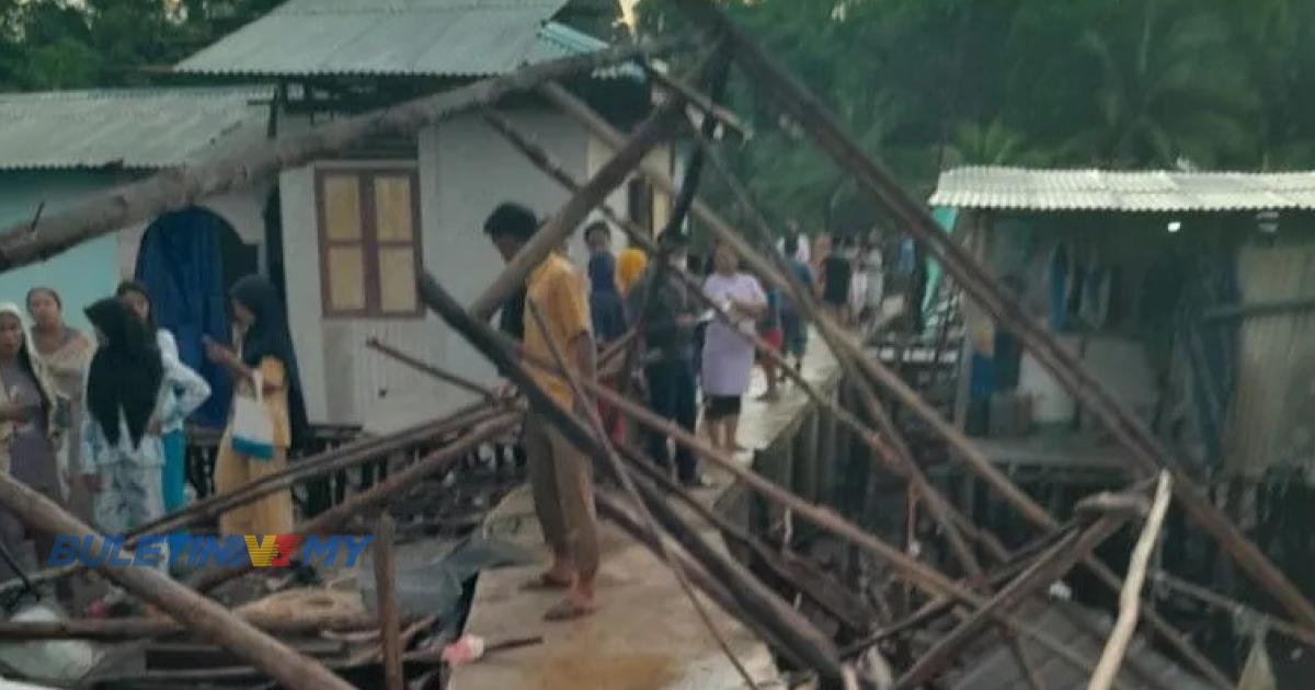 Puting Beliung: 6 penduduk cedera, 40 rumah rosak