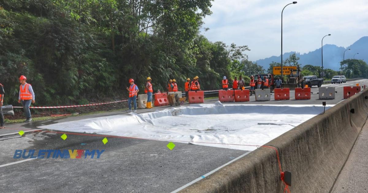 [VIDEO] Runtuhan Terowong ECRL Punca Tanah Mendap Di Lebuhraya Karak ...