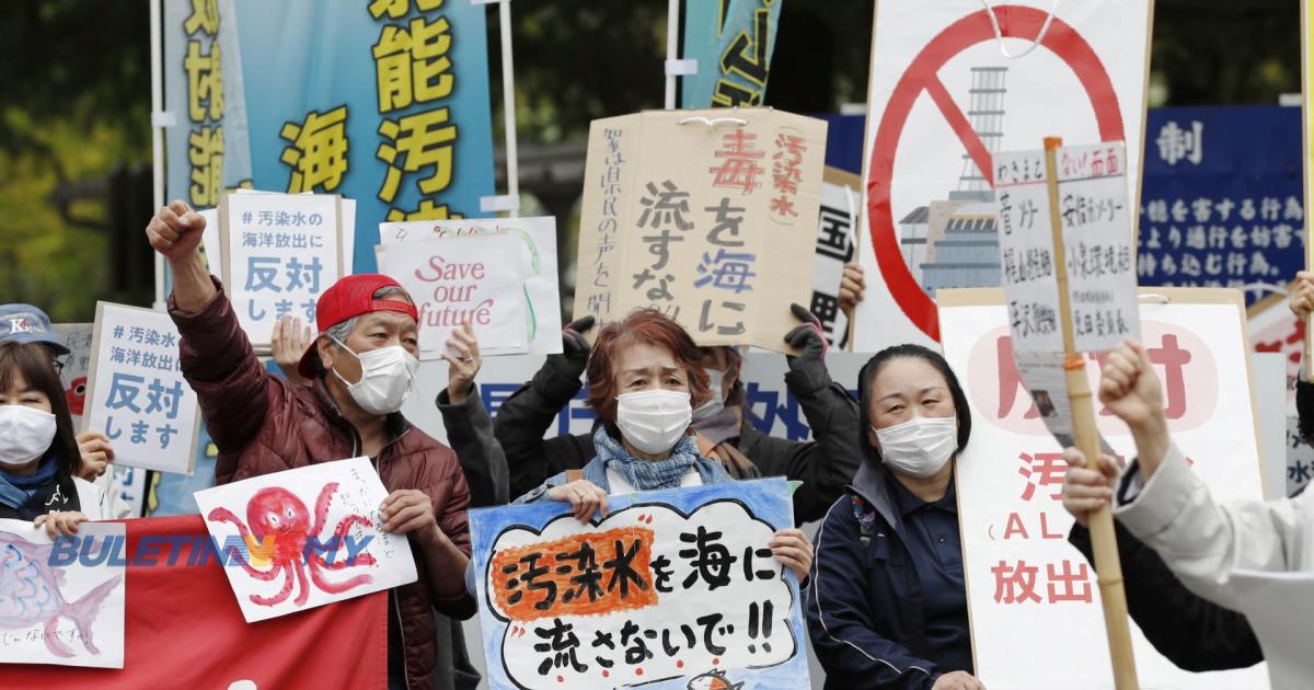 Rakyat Jepun bantah pelan pelepasan air sisa tercemar nuklear Fukushima