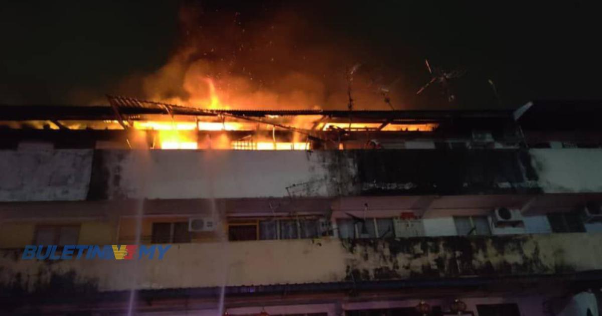 Lima rumah di Flat TUTA terbakar