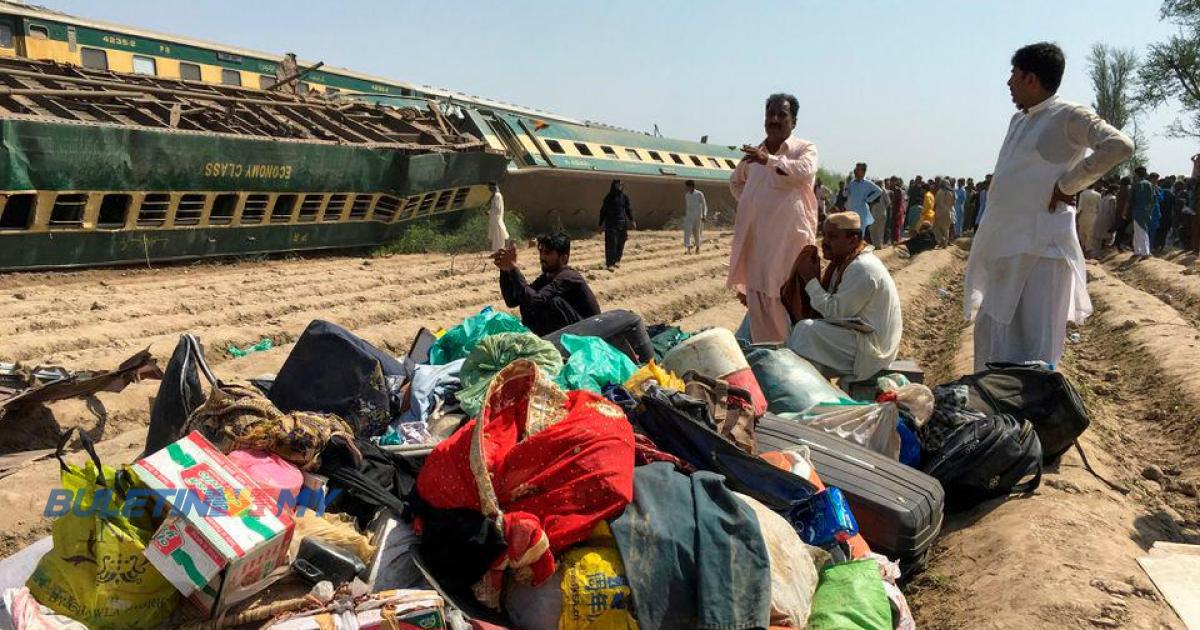 15 maut, 40 cedera kereta api tergelincir di selatan Pakistan