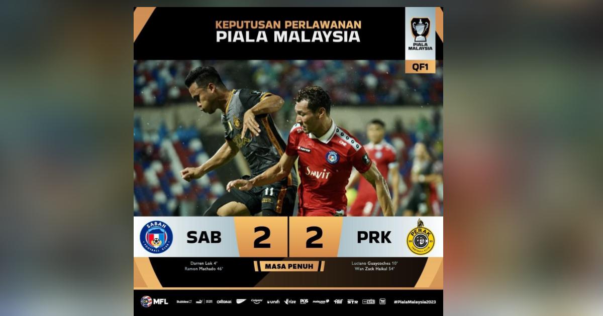 PIALA MALAYSIA: Sabah gagal manfaat peluang berdepan Perak
