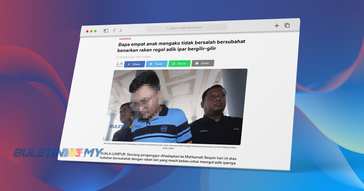 Rogol bergilir-gilir, seorang suspek sudah ditangkap dan direman