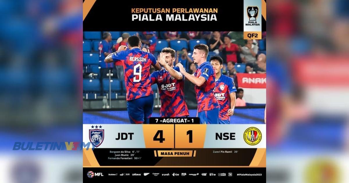 JDT hampiri misi pertahan Piala Malaysia