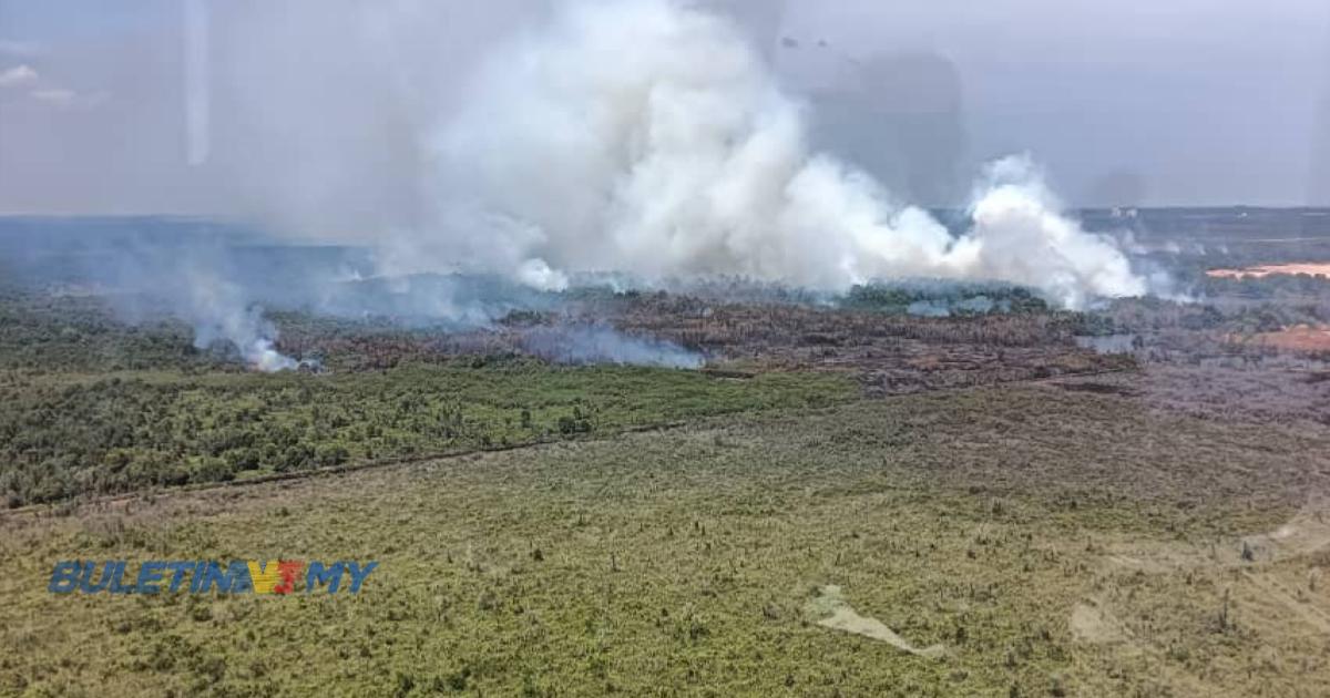 95% kebakaran hutan belukar di Jalan Salebana Cove – Punggai telah berjaya dipadamkan