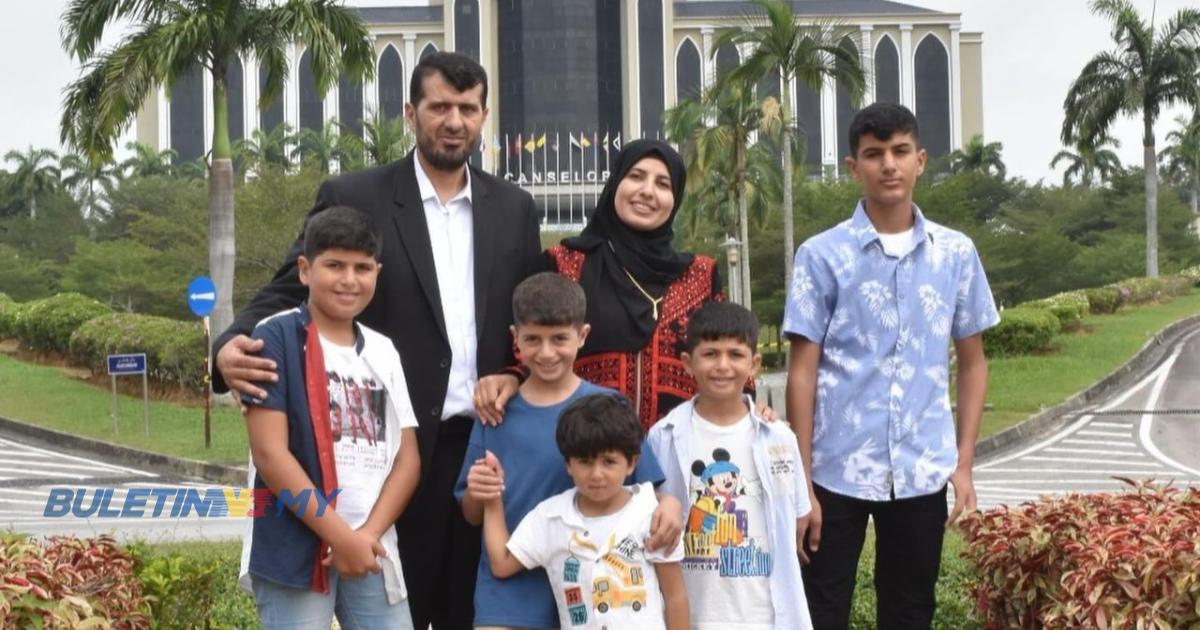 Pasangan suami isteri siswazah USIM, 4 anak  korban keganasan rejim Zionis di Gaza