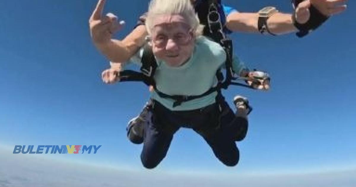 ‘Umur hanyalah angka’ – Nenek 104 tahun lakukan terjunan udara