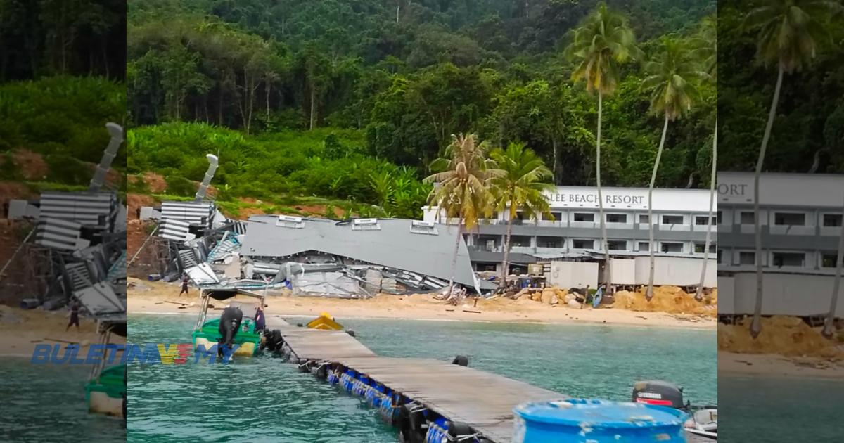 Bangunan resort yang runtuh di Pulau Perhentian dibina secara haram