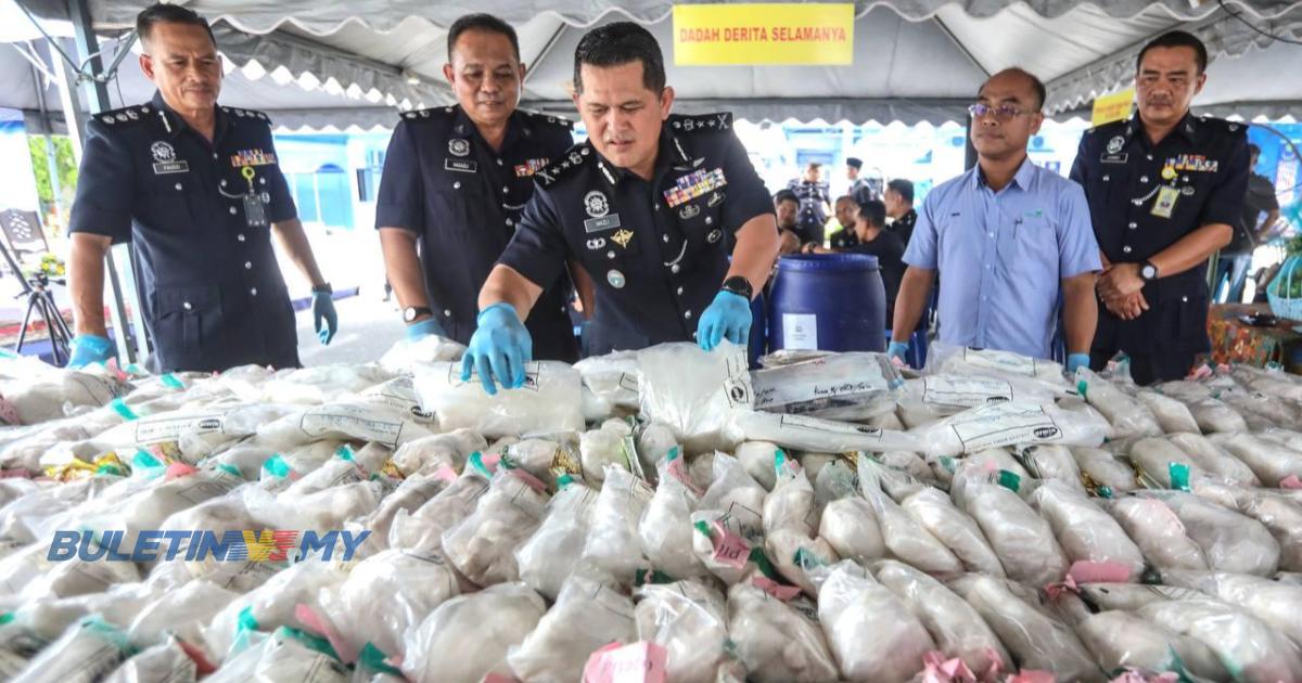 Lebih 200kg, 2,158 liter dadah dirampas polis Terengganu sejak Januari