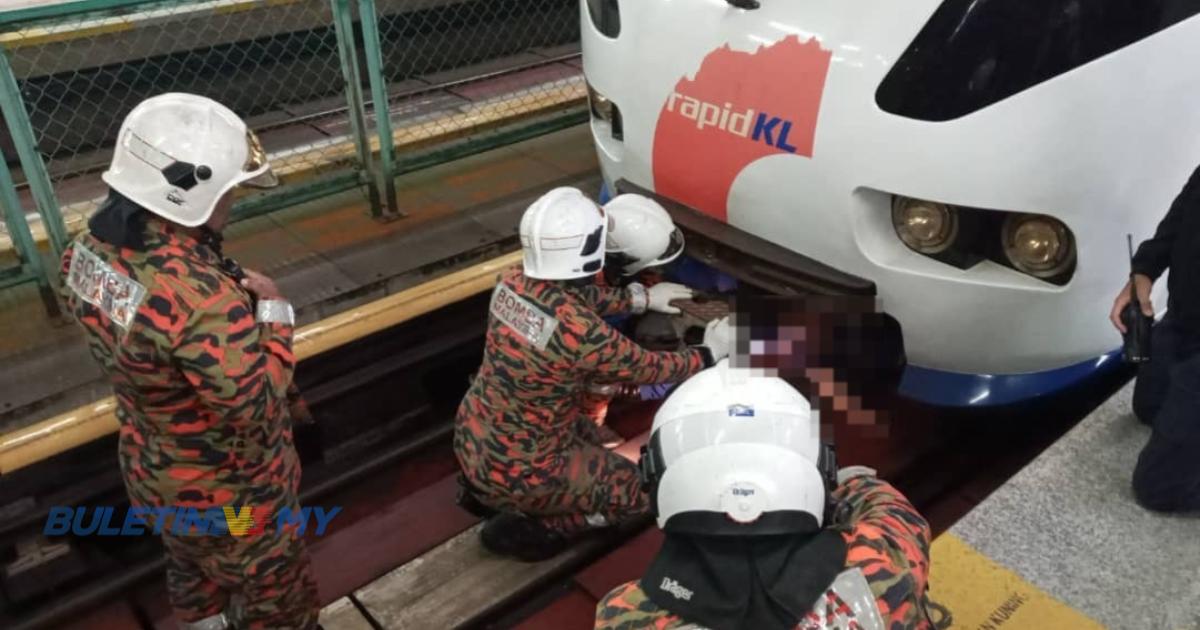 Lelaki maut, kaki digilis tren selepas terjatuh landasan LRT