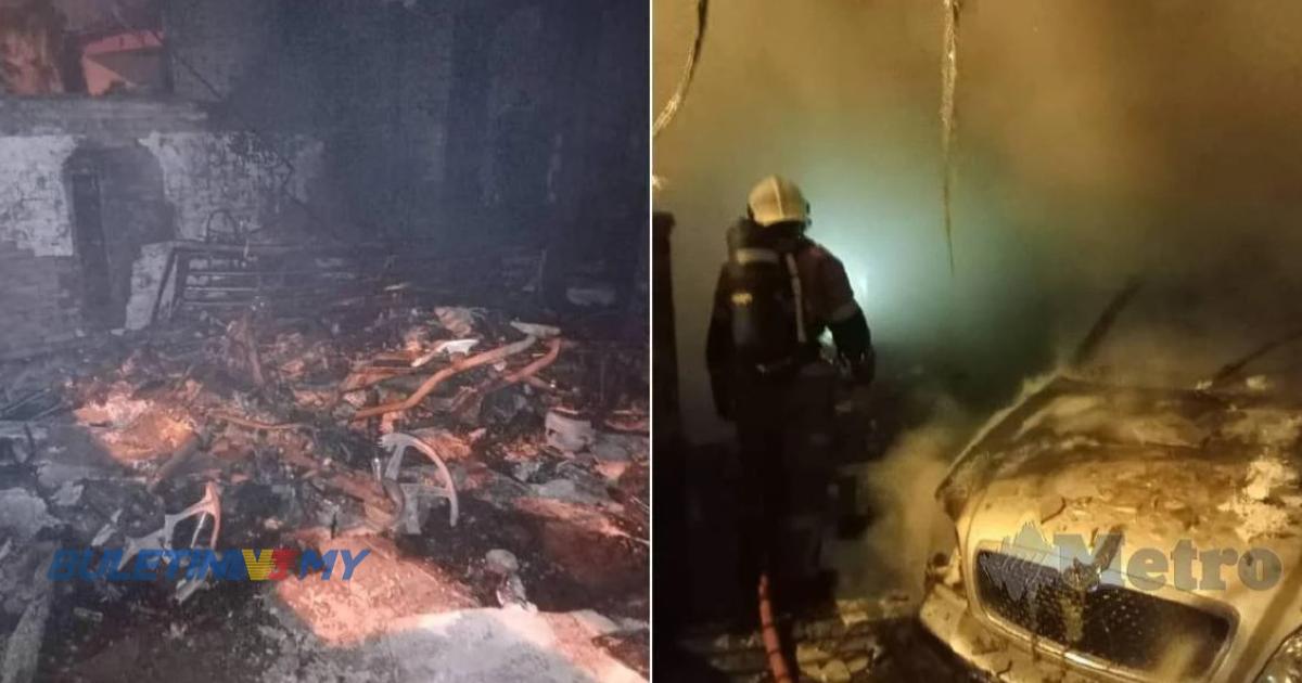 Kebakaran sebuah rumah turut musnahkan 5 kenderaan