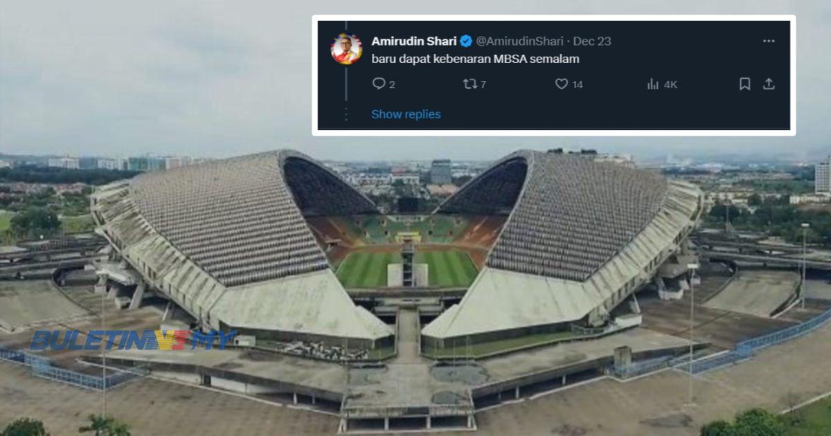 MBSA beri kebenaran roboh Stadium Shah Alam