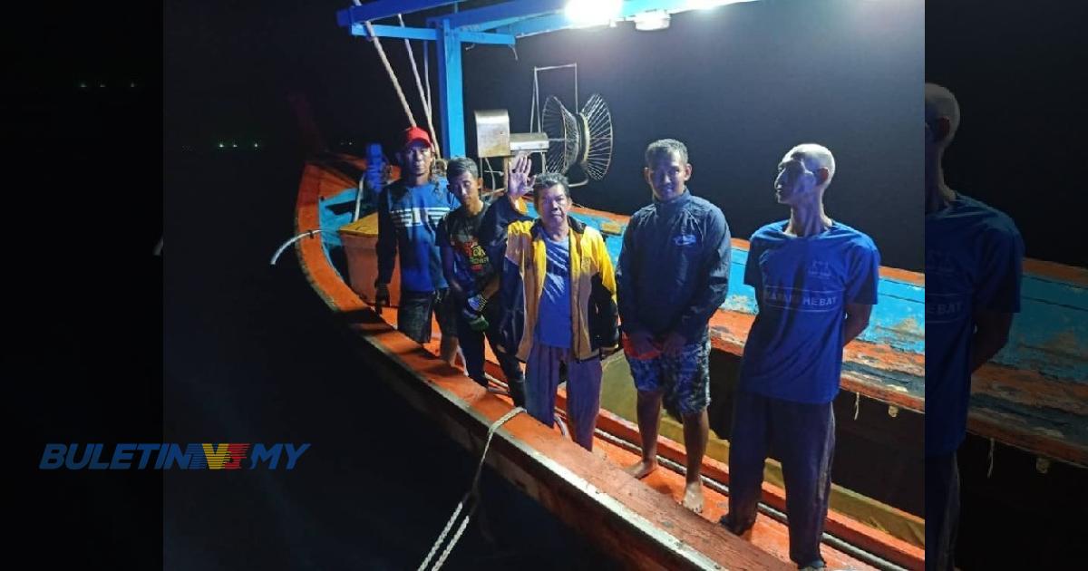 5 nelayan diselamatkan, bot karam dirempuh jerung paus