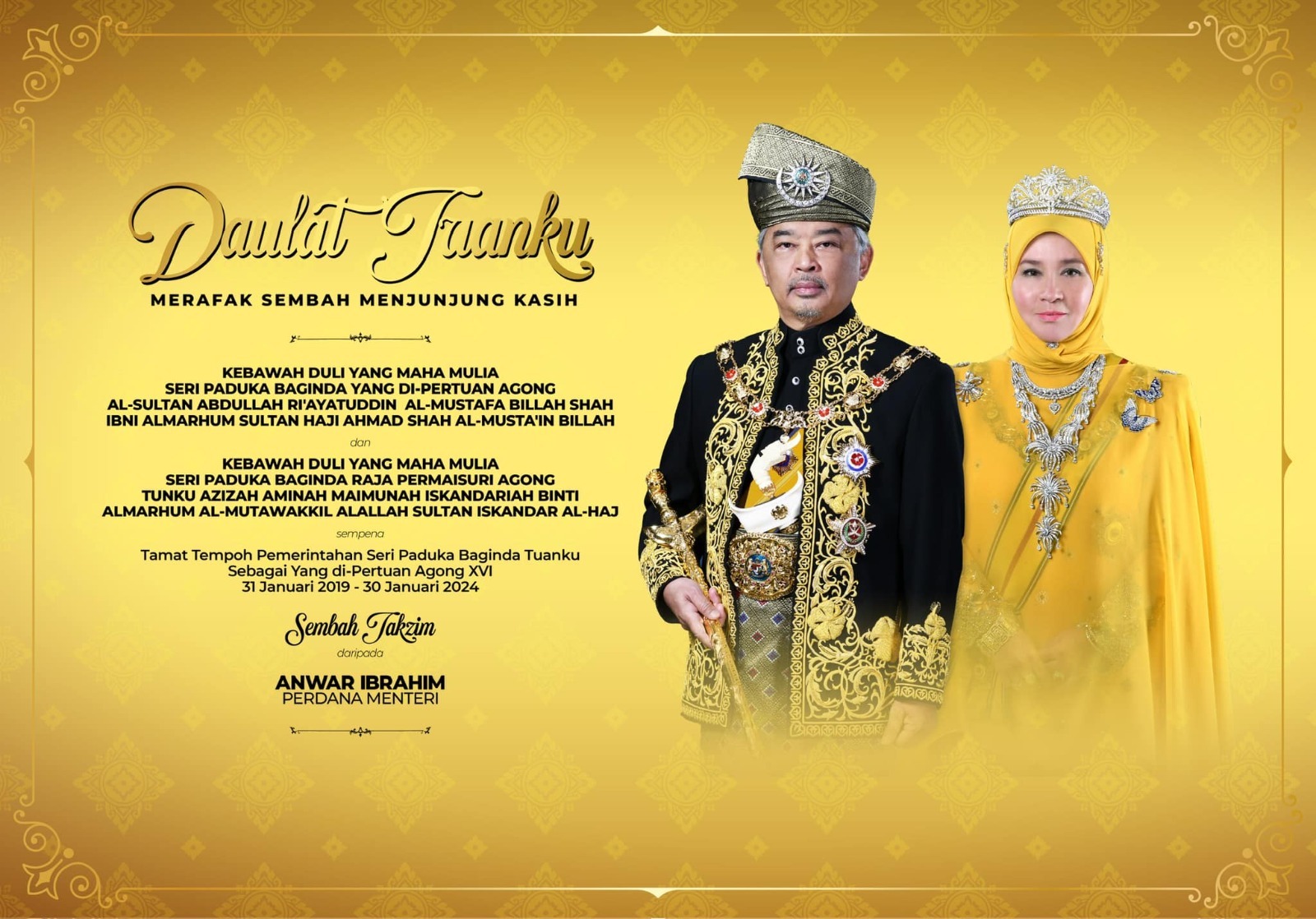 PM Anwar Menjunjung Kasih Kepada Yang Di-Pertuan Agong Ke-16 Dan Raja ...