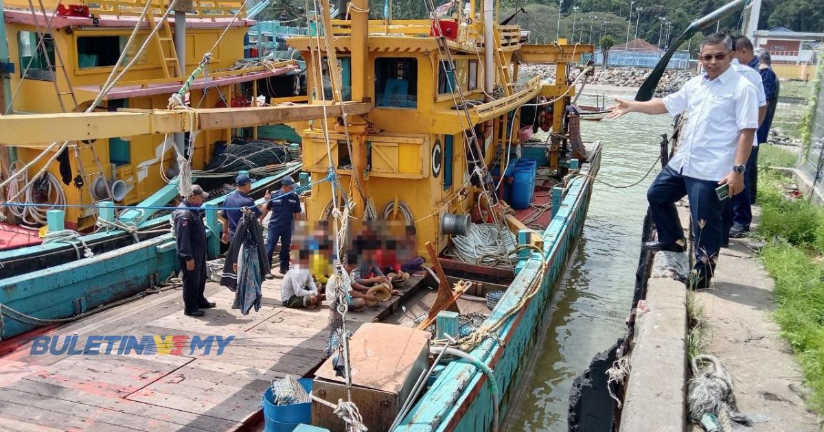 Tiga bot pukat tunda asing ditahan, rampasan bernilai RM3 juta