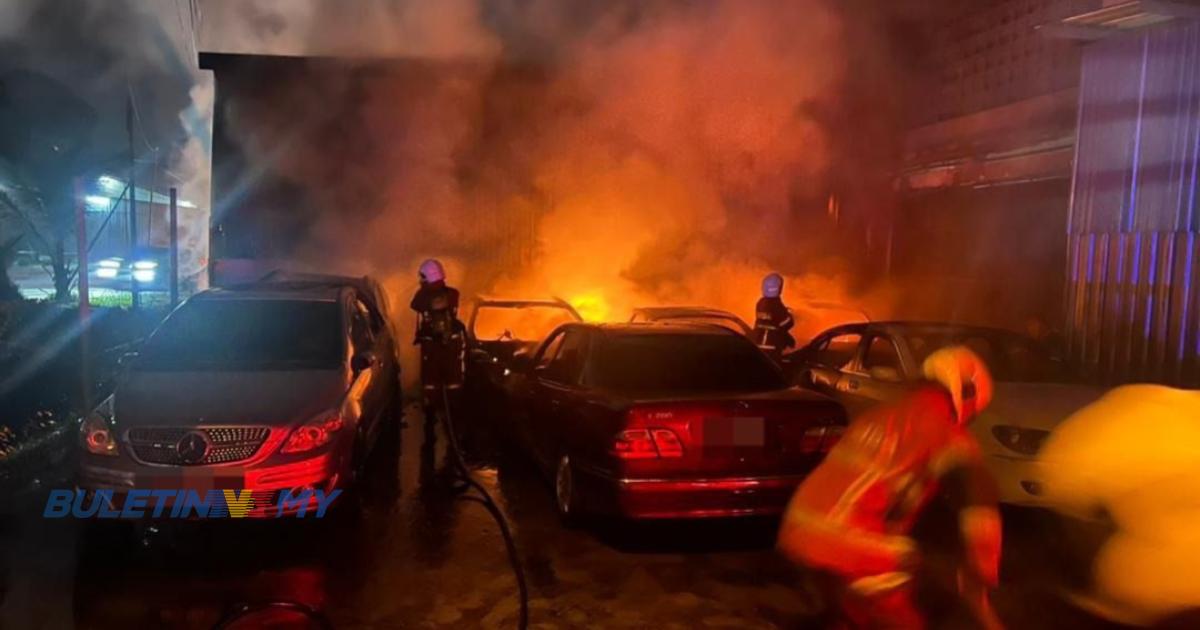 7 kenderaan mewah musnah dalam kebakaran 