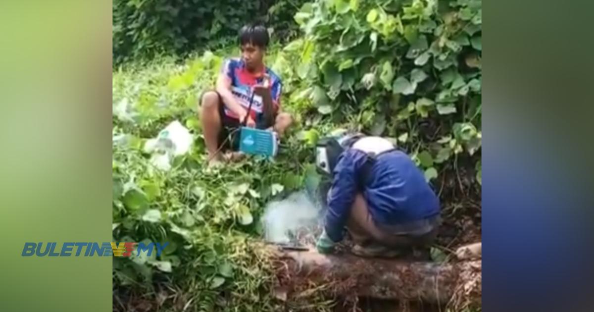 [VIDEO] Penduduk pedalaman Sabah baiki sendiri paip bocor atasi masalah tekanan air