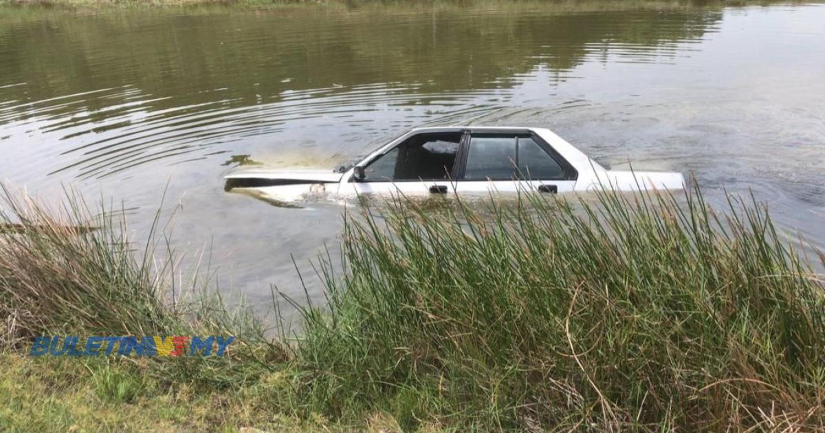Kereta terbabas dalam sungai, lelaki OKU sempat diselamatkan 