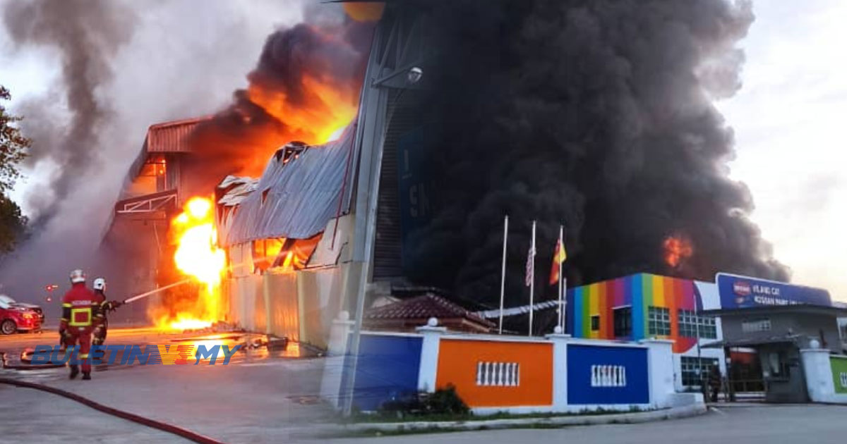 Insiden kebakaran kilang cat: Bahang api mengandungi kimia jejaskan penduduk di Meru