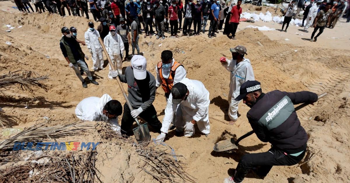 Lebih 280 mayat ditemukan dalam kubur besar di Hospital Khan Younis, Gaza